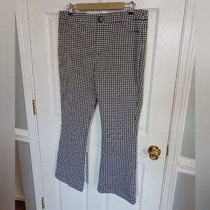 Est 1946 hounds tooth stretch midrise bootcut pull on pants